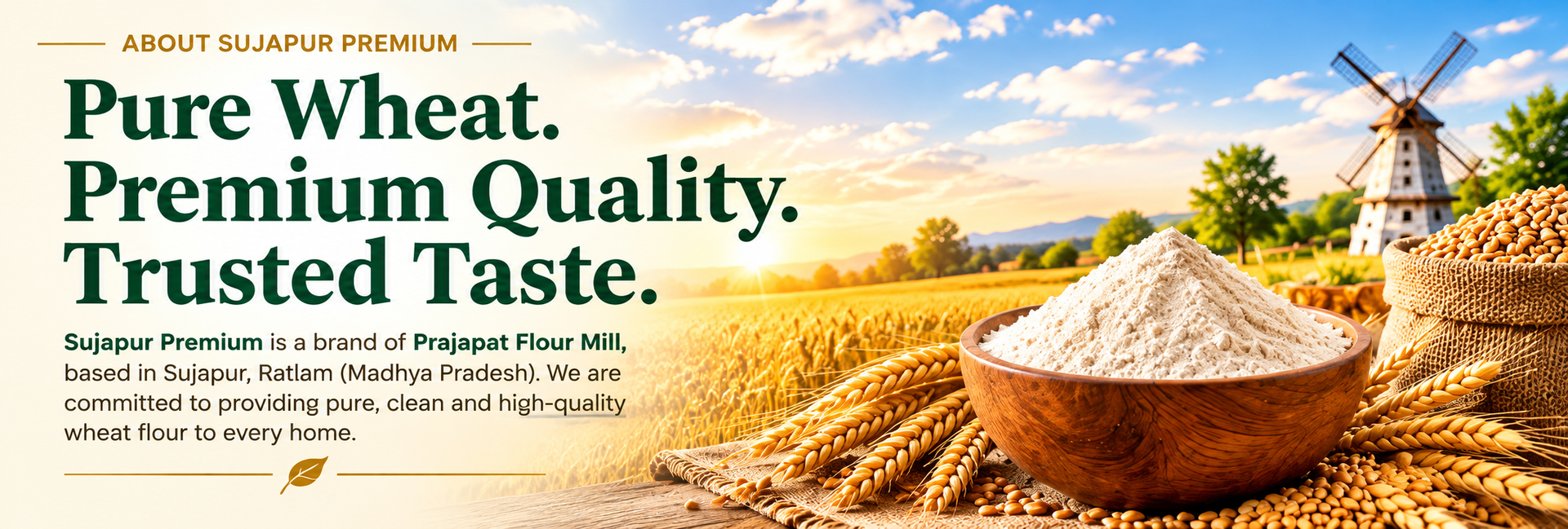 About Sujapur Premium - Pure Wheat. Premium Quality. Trusted Taste.